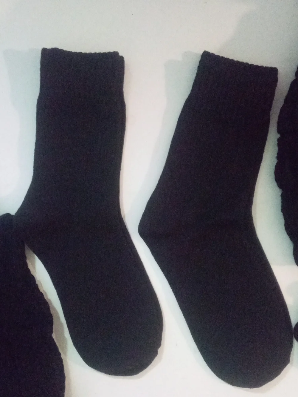 5 Piece Black Knit Winter Set  Faux Fur Beanie 2 Pr Socks Gloves Neck Warmer